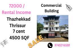 7 cent 4000 SQF 6 Apartments Building  For Sale Thazhekkad,Thommana, Thrissur